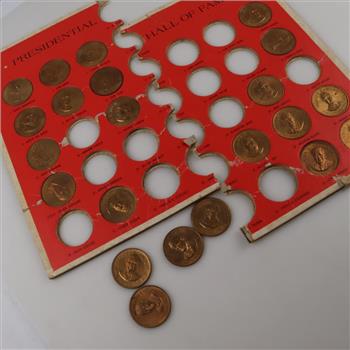 Presidential Hall Of Fame Tokens, 22 Pieces