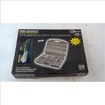 PRO SOURCE 52 PC SAE/METRIC 3/8 IN. DRIVE SOCKET SET