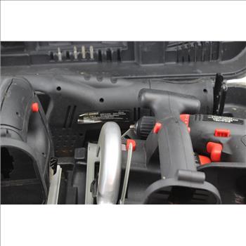 Pro Source Power Tool Set, Light, Drill, Reciprocating Saw, And More, 6 Pieces