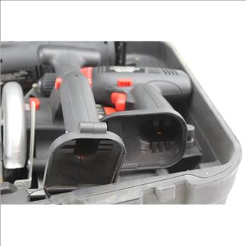 Pro Source Power Tool Set, Light, Drill, Reciprocating Saw, And More, 6 Pieces