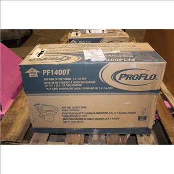 ProFlo Box Rim Closet Toilet Bowl And Tank, 2 Pieces