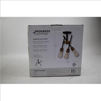 Progress Lighting Landrum Collection 3-Light Semi-Flushmount