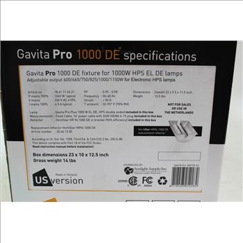 Proline Gavita Pro 1000 DE Us 240 Fixture