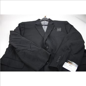 Pronto Uomo 2-Button Suit Jacket With Slacks, Black, 52L/47W