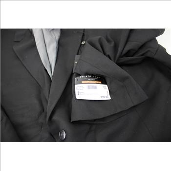 Pronto Uomo Suit Jacket, Black, Size 56R