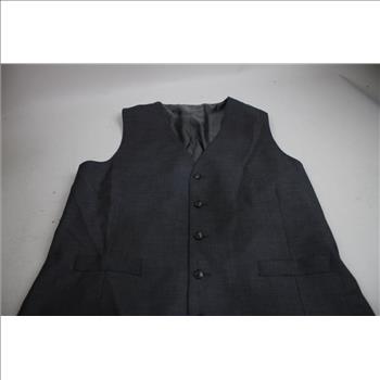 Pronto Uomo Suit Jacket, Slacks, And Vest, Gray, 44L/38W