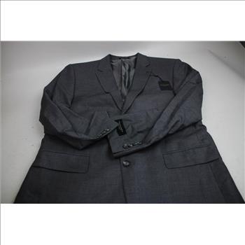 Pronto Uomo Suit Jacket, Slacks, And Vest, Gray, 44L/38W
