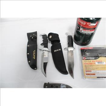 Propane Canister, Knifes And More
