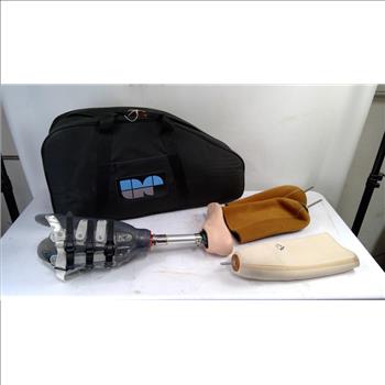 Prosthetic Right Leg With Liners In Bag