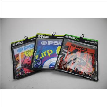 PSD Boxers Size Medium, Youth, Men, 3 Pieces