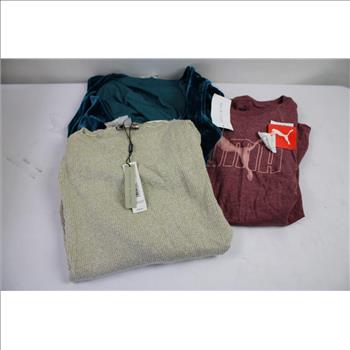 Puma, Tahari, Guess, And More Clothing Lot - Cardigans, Hoodie, And More, 6 Pieces