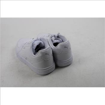 PUMA Youth White Caven Sneakers, Size 1C