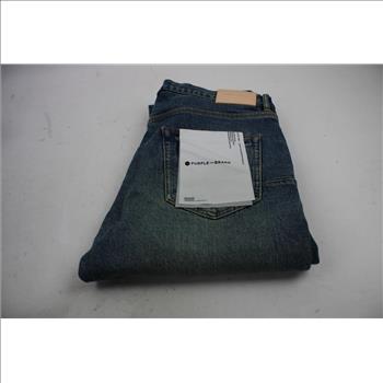 Purple Brand Slim Fit Low Rise With Slim Leg Denim Jeans, Size 34