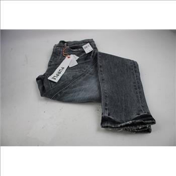 Purple Brand Slim Fit Low Rise With Slim Leg Jeans, Gray, Size 30