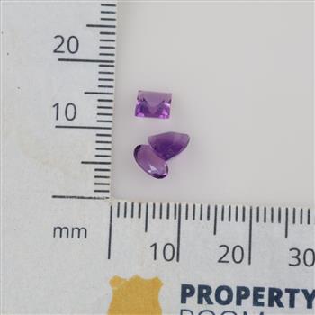 Purple Loose Jewelry Craft Stones, 3 Stones