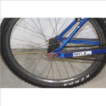 Purple-blue Single Speed Road Bike With Reflx Rider Stickers