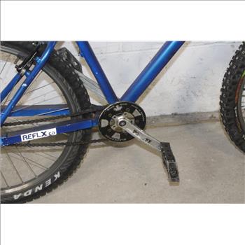 Purple-blue Single Speed Road Bike With Reflx Rider Stickers