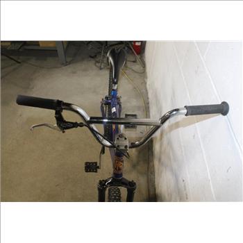 Purple-blue Single Speed Road Bike With Reflx Rider Stickers