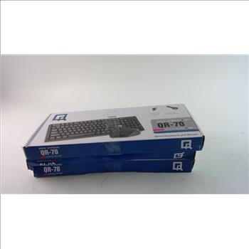 QR-70 Wired Keyboard And Mouse, 3 Pieces
