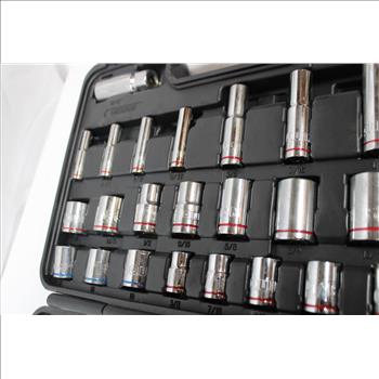 Quinn 1/4 In, 3/8 In & 1/2 In Drive SAE And Metric Socket Set 66 Pieces