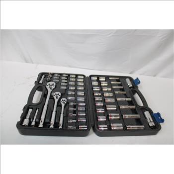 Quinn 1/4 In, 3/8 In & 1/2 In Drive SAE And Metric Socket Set 66 Pieces