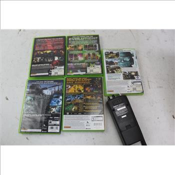 Radioshack Scanner & Assorted Xbox 360 Games; 6 Pieces
