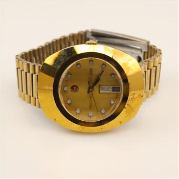 Rado Diastar Gold Plated Diamond Dial Watch