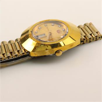 Rado Diastar Gold Plated Diamond Dial Watch