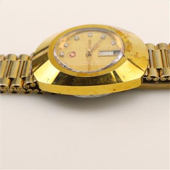 Rado Diastar Gold Plated Diamond Dial Watch