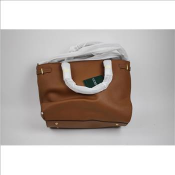 Ralph Lauren Brown Leather Medium Tote Handbag
