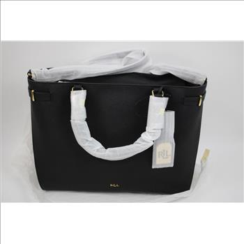 Ralph Lauren Crosshatch Tote Bag, Black