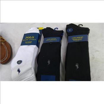 Ralph Lauren Polo Shoes, Socks, Size 8.5