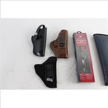RangeMaxx Pistol Cleaning Kit And Handgun Holsters, 5 Pieces