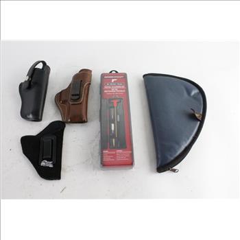 RangeMaxx Pistol Cleaning Kit And Handgun Holsters, 5 Pieces