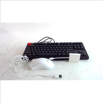 Razer Deathadder Essential Mouse, Code Keyboard & Lenovo Charger, 3 Pieces