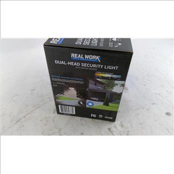 Real Work Dual-Head Security Light With Motion Sensor