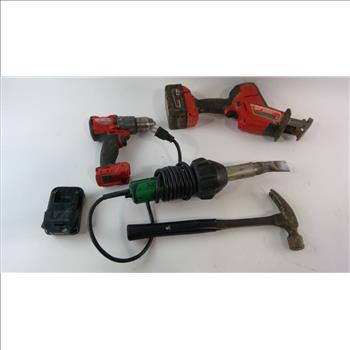 Reciprocating Saw, Hammer Drill And More, 4 Pieces