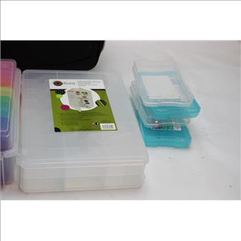 Recollections Rolling Box With Plastic Containers 14 Pieces