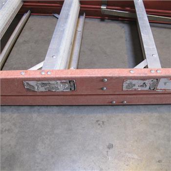 Red 10' Werner Fiberglass Ladder