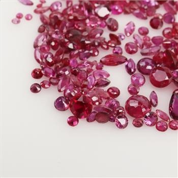 Red Faceted Loose Jewelry Craft Stones, 190+ Stones
