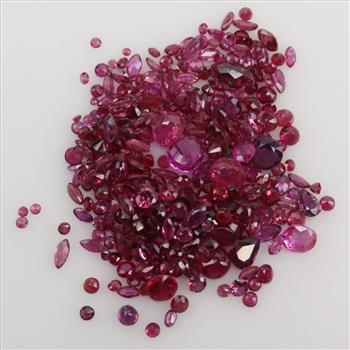 Red Faceted Loose Jewelry Craft Stones, 190+ Stones