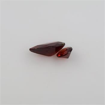 Red Faceted Loose Jewelry Craft Stones, 2 Pieces
