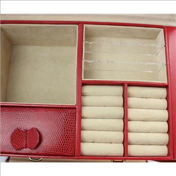 Red Leather Jewelry Box