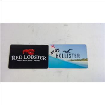 Red Lobster And Hollister Gift Cards, 2 Pieces