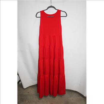 Red Sleeveless Maxi Dress, Size L