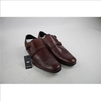 Red Tape Maroon Double Monk Strap Shoes, Size 10