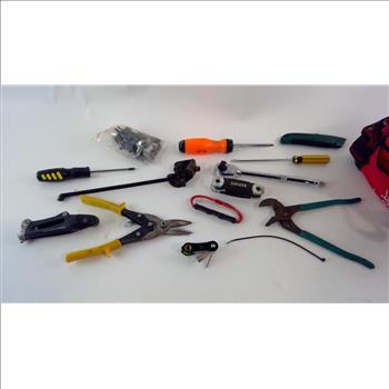 Red Tool Bag With Tools, 5+ Pieces