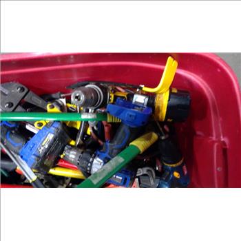 Red Tote With Assorted Tools