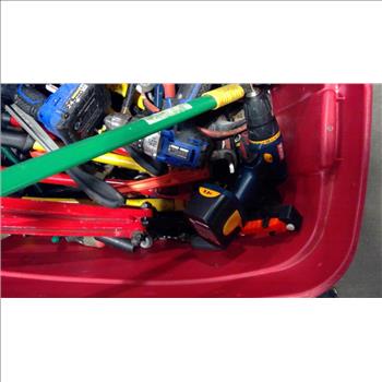 Red Tote With Assorted Tools