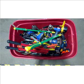 Red Tote With Assorted Tools